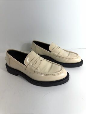 Vagabond Shoemakers Alex W Off White Leather Penny Loafers | US 7 / EU 37